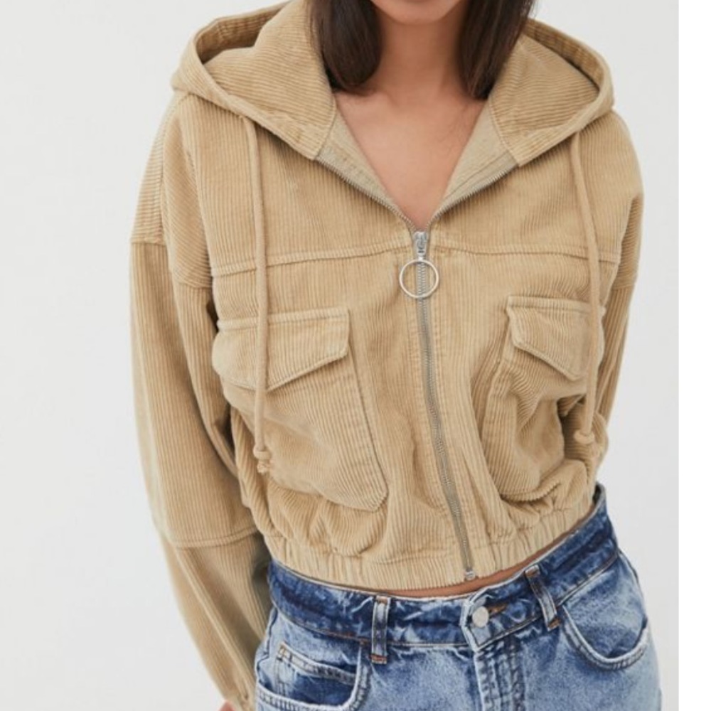BDG Corduroy Patch Pocket Cropped Jacket